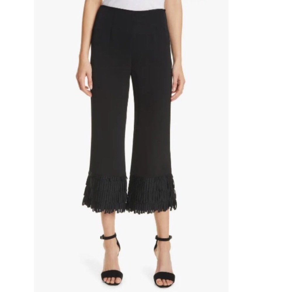 Milly Fia Fringe Hem Crop Pants Size 6